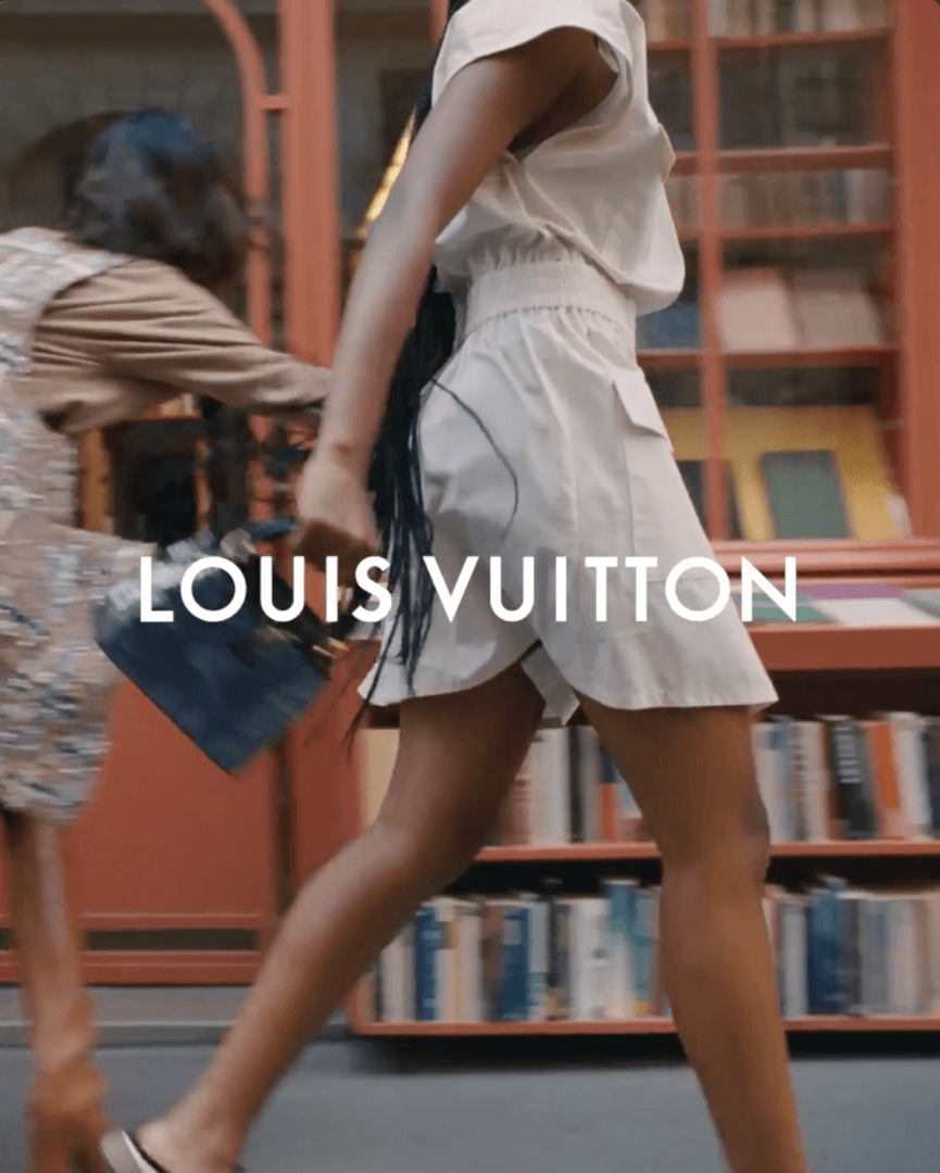 Liya Kebede and Raee in Paris for Louis Vuitton Capucines Bags